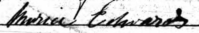 Signature - Maria Edwards 1850